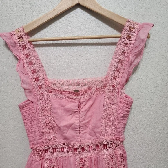 Free People Verona Pink Boho Dress Size XS - Picture 3 of 13
